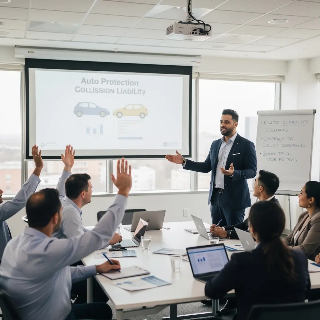 Схема покрытия, показывающая различные уровни защиты от столкновений и ответственности.